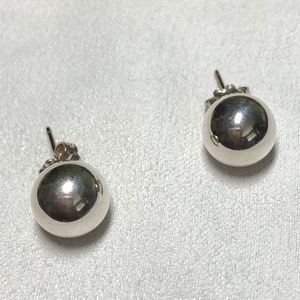 Sterling Silver ball stud earrings.  Approx 1/4 inch.